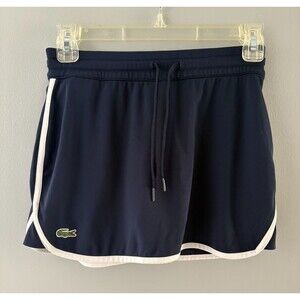 Lacoste Sport Tennis Skirt Skort Women Size 32 Navy Blue Pickle Ball Athletic